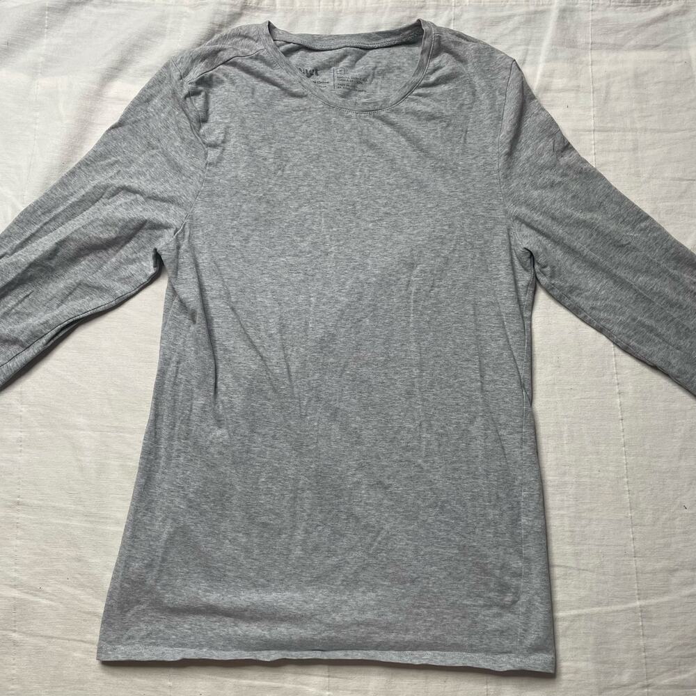 Pact Gray Long Sleeve Shirt Size Medium Women's Organic Cotton - Picture 2 of 5